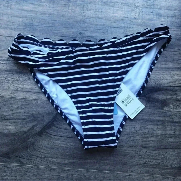 Cupshe Navy/White Striped Swim Bottoms NWT - Picture 1 of 5